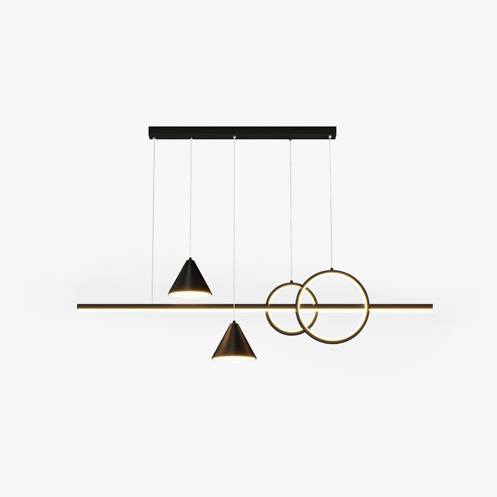 Arisha Linear Geometric Pendant Light | White/Black | L100/120