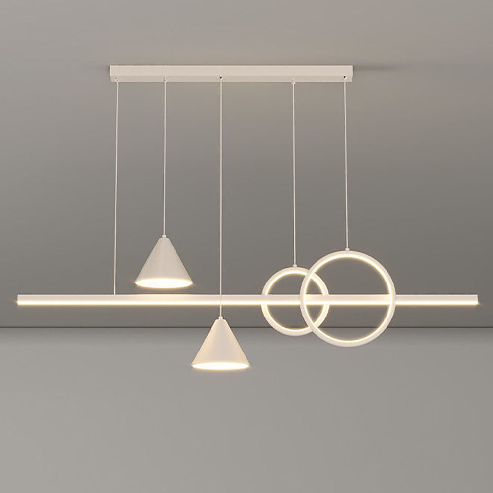 Arisha Linear Geometric Pendant Light | White/Black | L100/120