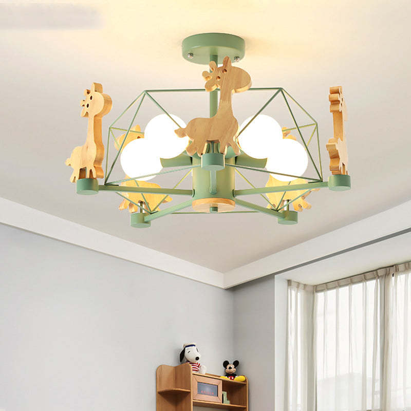 Arisha | LED Flush Mount Ceiling Light with Unique Giraffe Design | 3 Color Options for Kids' Rooms 2