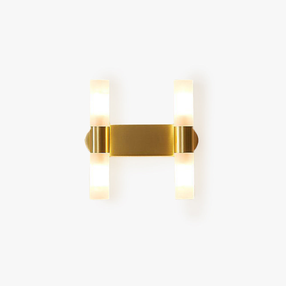 Arisha | Modern Cylindrical Metal LED Wall Lamp with Elegant Gold Finish | Stylish Lighting for Living Room and Bathroom 1