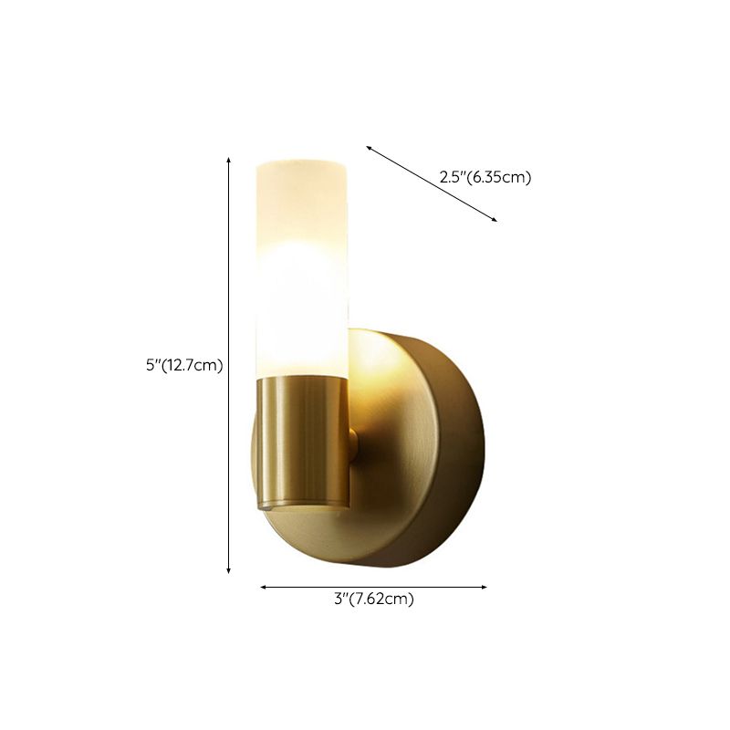 Arisha | Modern Cylindrical Metal LED Wall Lamp with Elegant Gold Finish | Stylish Lighting for Living Room and Bathroom 5