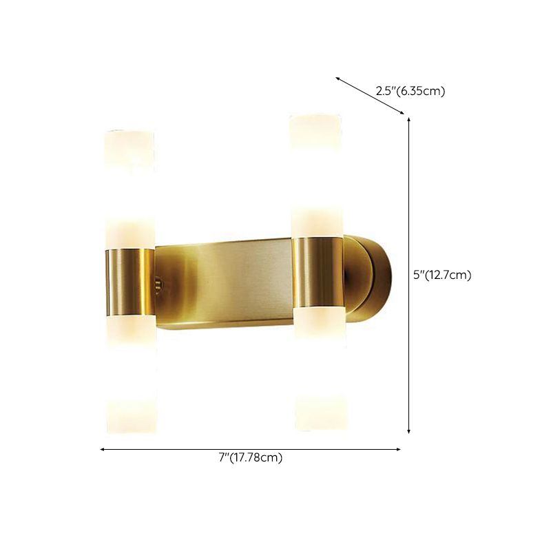 Arisha | Modern Cylindrical Metal LED Wall Lamp with Elegant Gold Finish | Stylish Lighting for Living Room and Bathroom 7