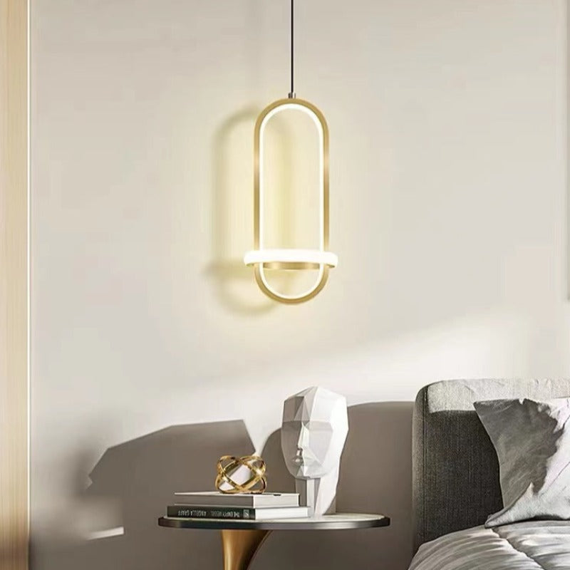 Arisha Oval LED Pendant Light | Black or Gold | 3 Colour Temps