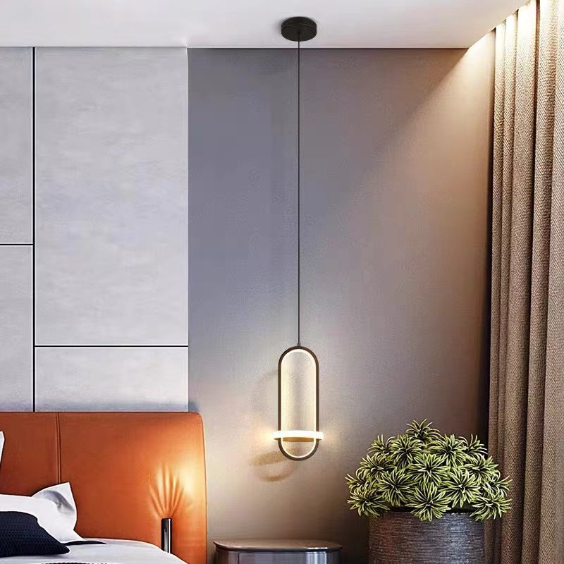 Arisha Oval LED Pendant Light | Black or Gold | 3 Colour Temps