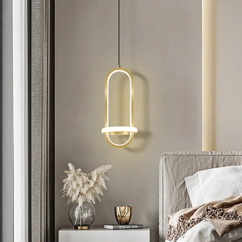 Arisha Oval LED Pendant Light | Black or Gold | 3 Colour Temps