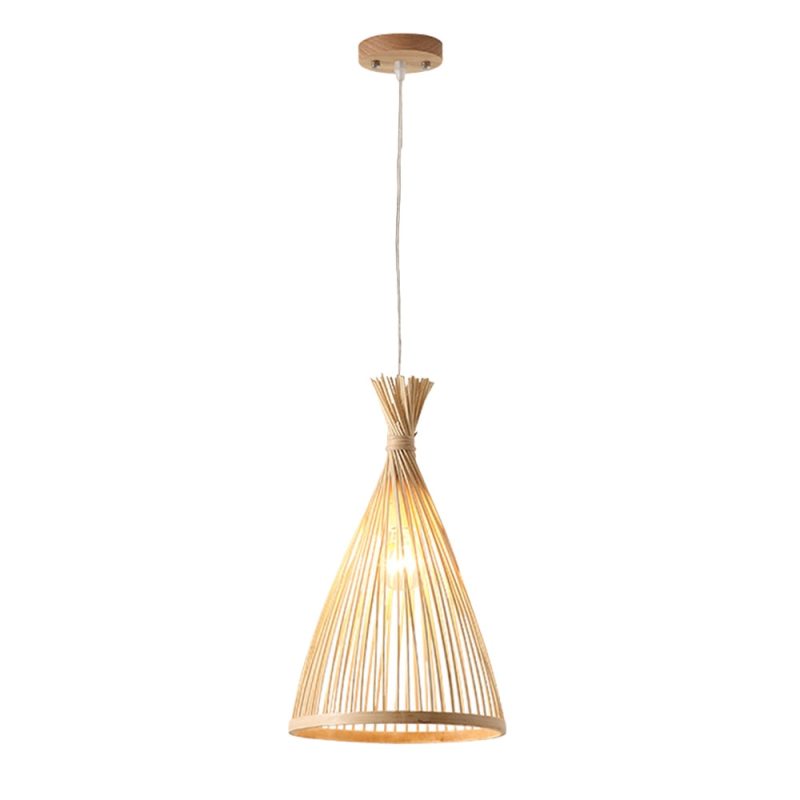 Arisha Hand-Woven Bamboo Pendant Light | 38x21x21cm