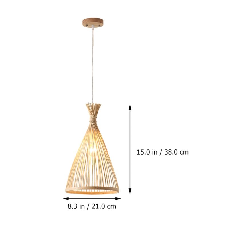 Arisha Hand-Woven Bamboo Pendant Light | 38x21x21cm
