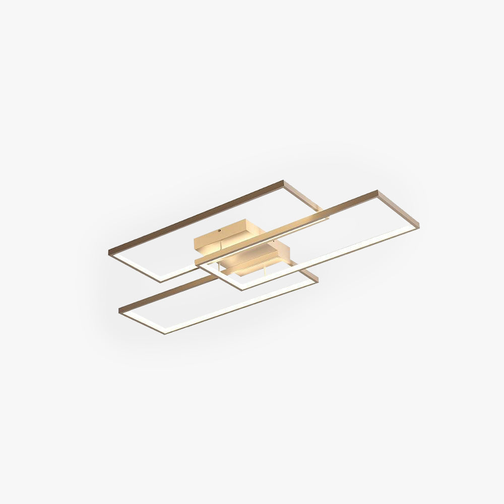 Arisha | Rectangular Flush Mount Ceiling Light with Dimmable Feature | Elegant Metal Design for Modern Spaces 1