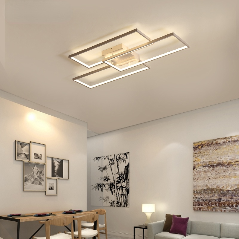 Arisha | Rectangular Flush Mount Ceiling Light with Dimmable Feature | Elegant Metal Design for Modern Spaces 3