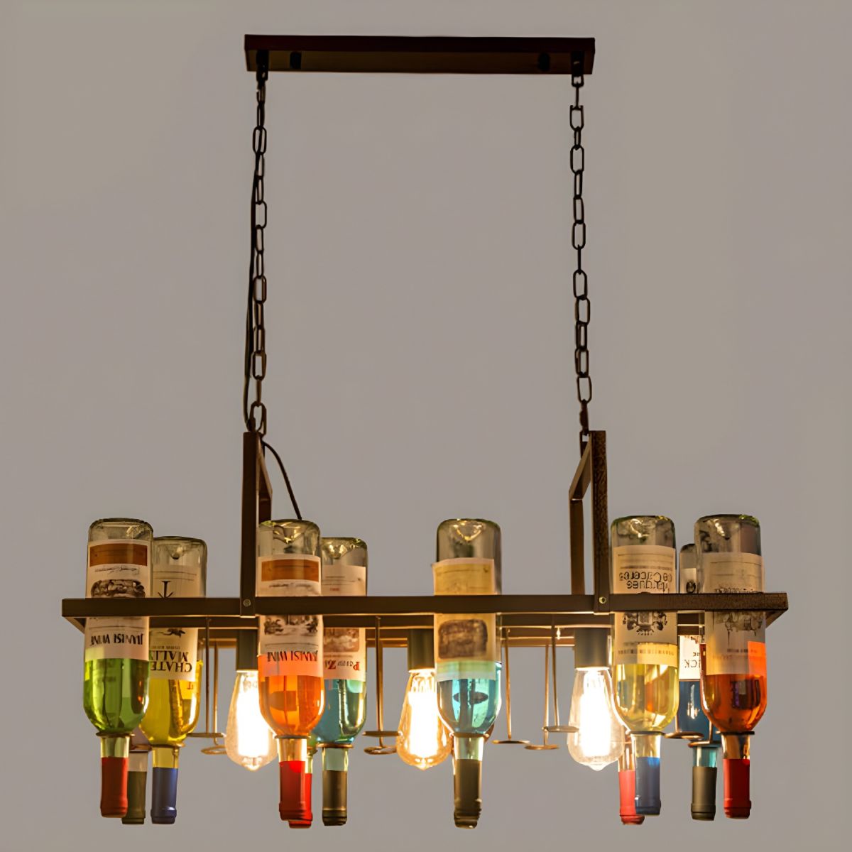 Art-Deco Pendant Light | Metal & Glass Design with Adjustable Height | Elegant Kitchen Pendant Lighting for Dining Spaces 0