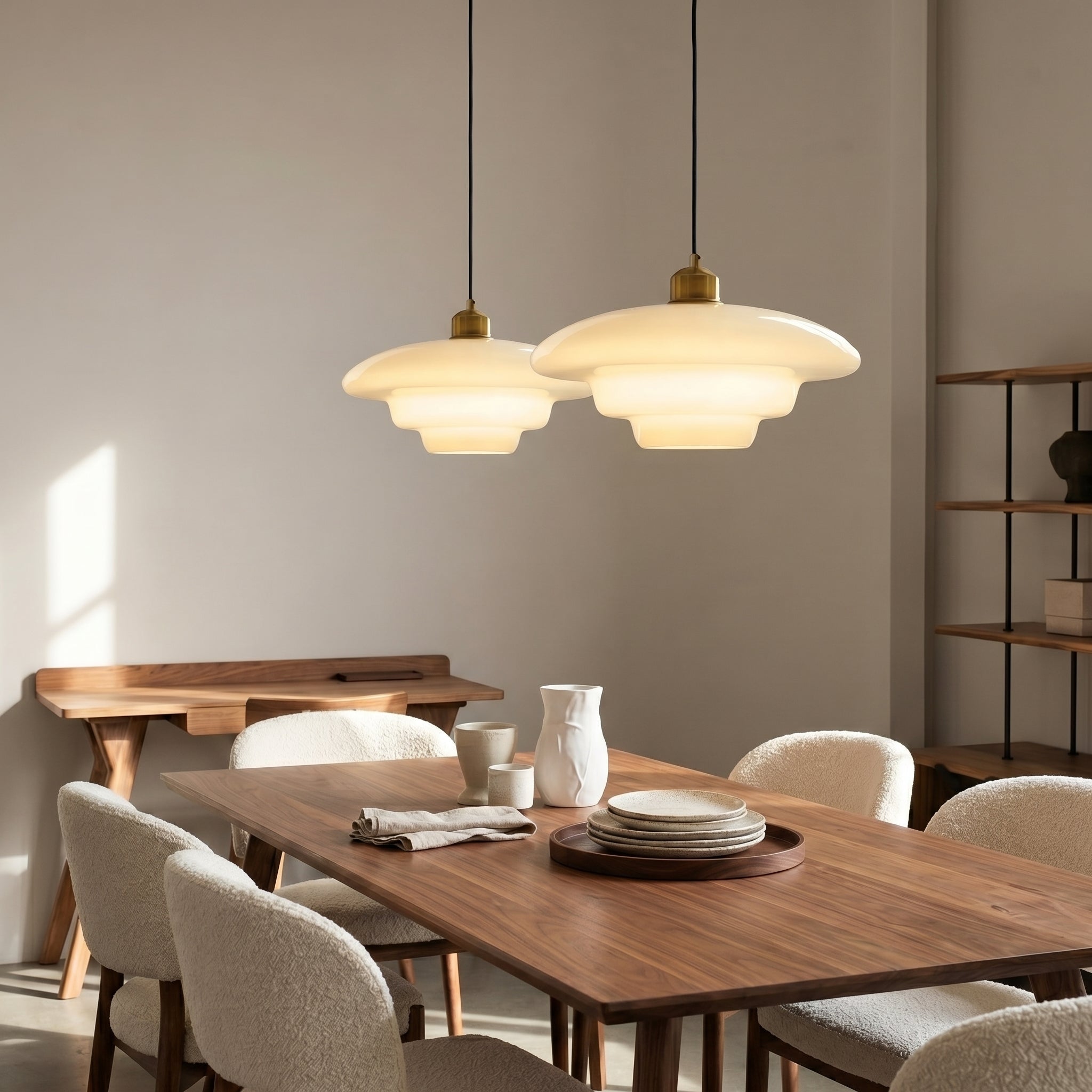 La Perle Art Deco Glass Pendant Light | Dome/2-Tier/3-Tier