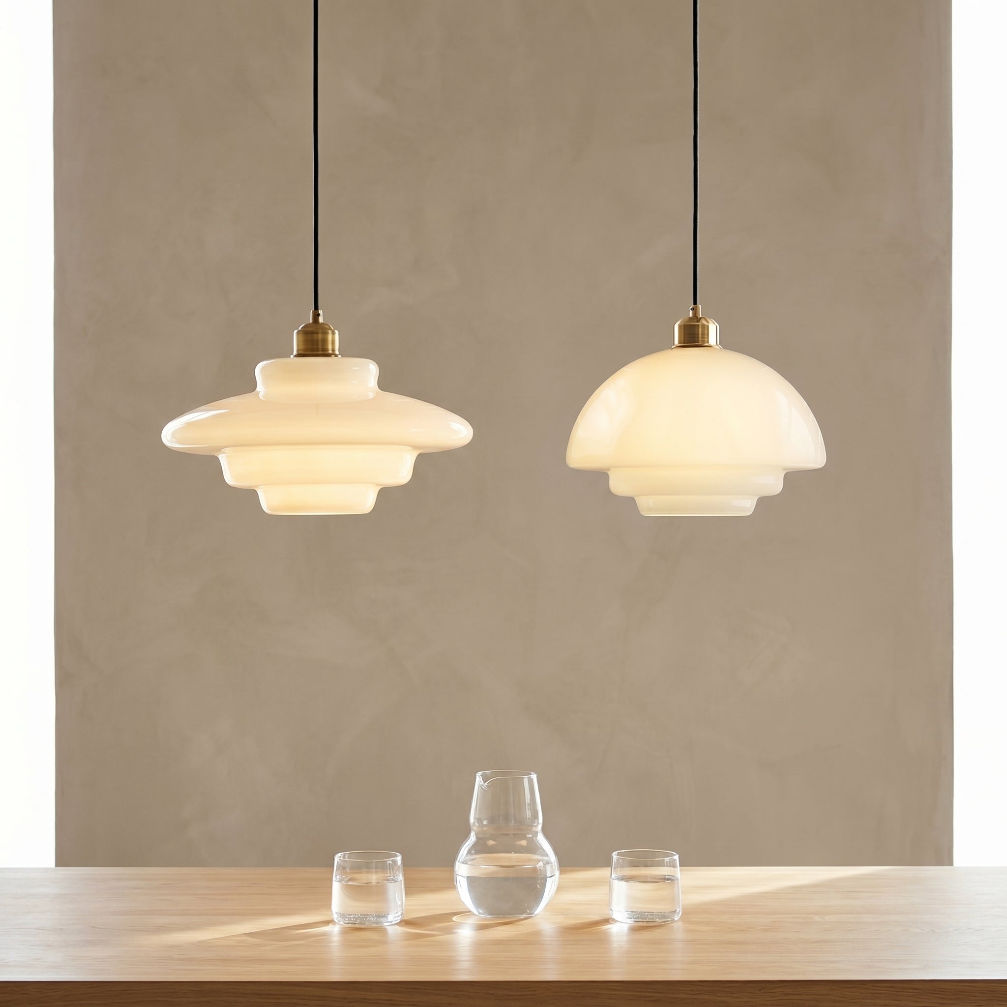 La Perle Art Deco Glass Pendant Light | Dome/2-Tier/3-Tier