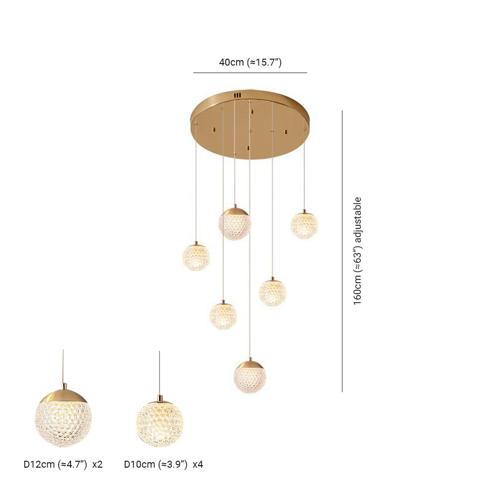 Art Deco Honeycomb Chandelier | 12 Options