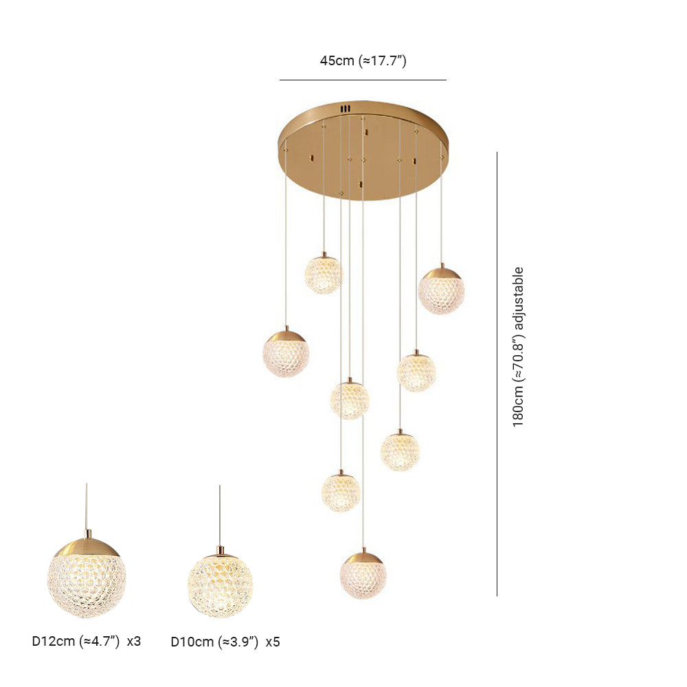 Art Deco Honeycomb Chandelier | 12 Options