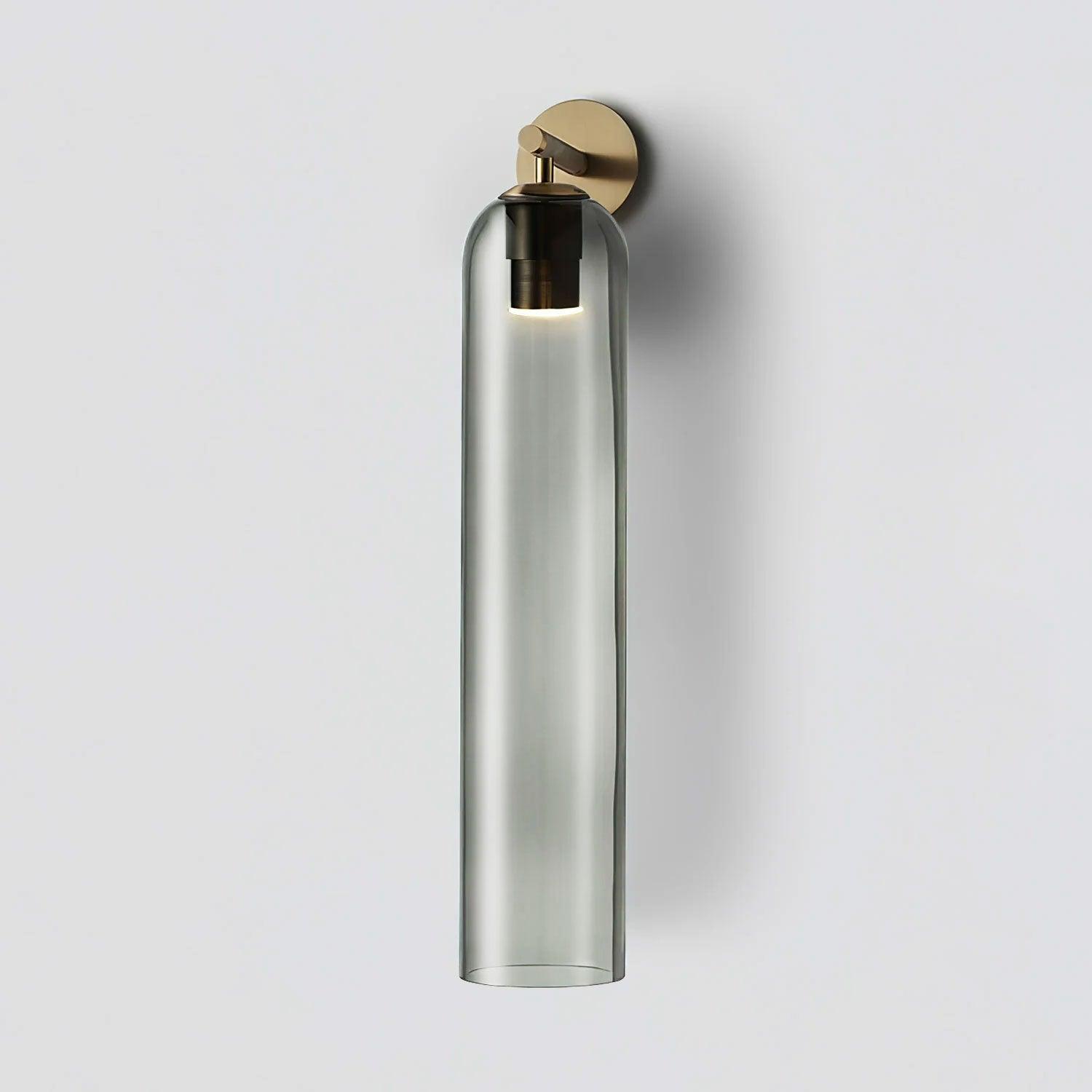 Aria Glass Indoor Wall Lamp - Smoke Gray Gold