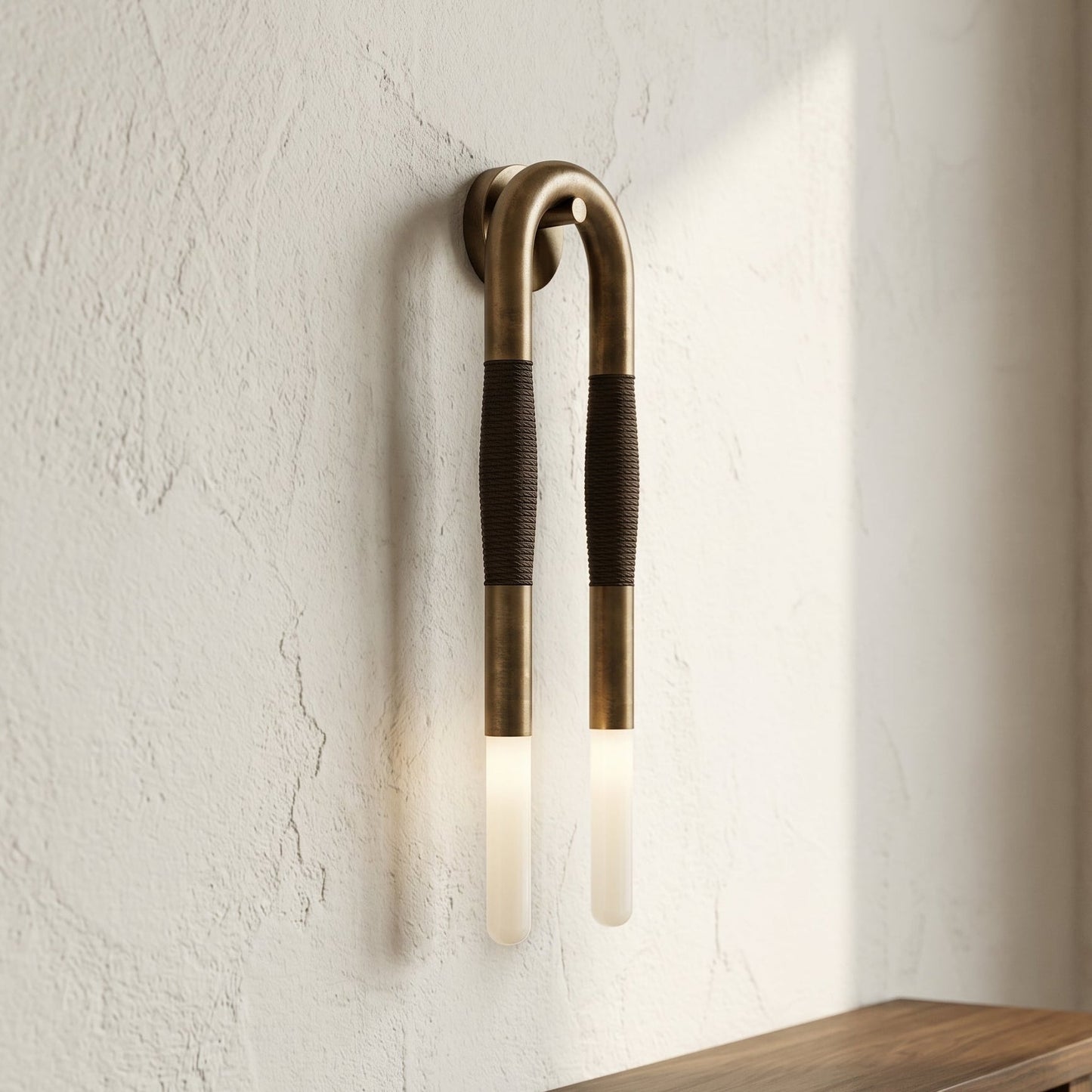 Artistic Wall Sconce | Unique Horsehair Design with Soft Illumination | Textured Wall Lighting for Elegant Spaces 1