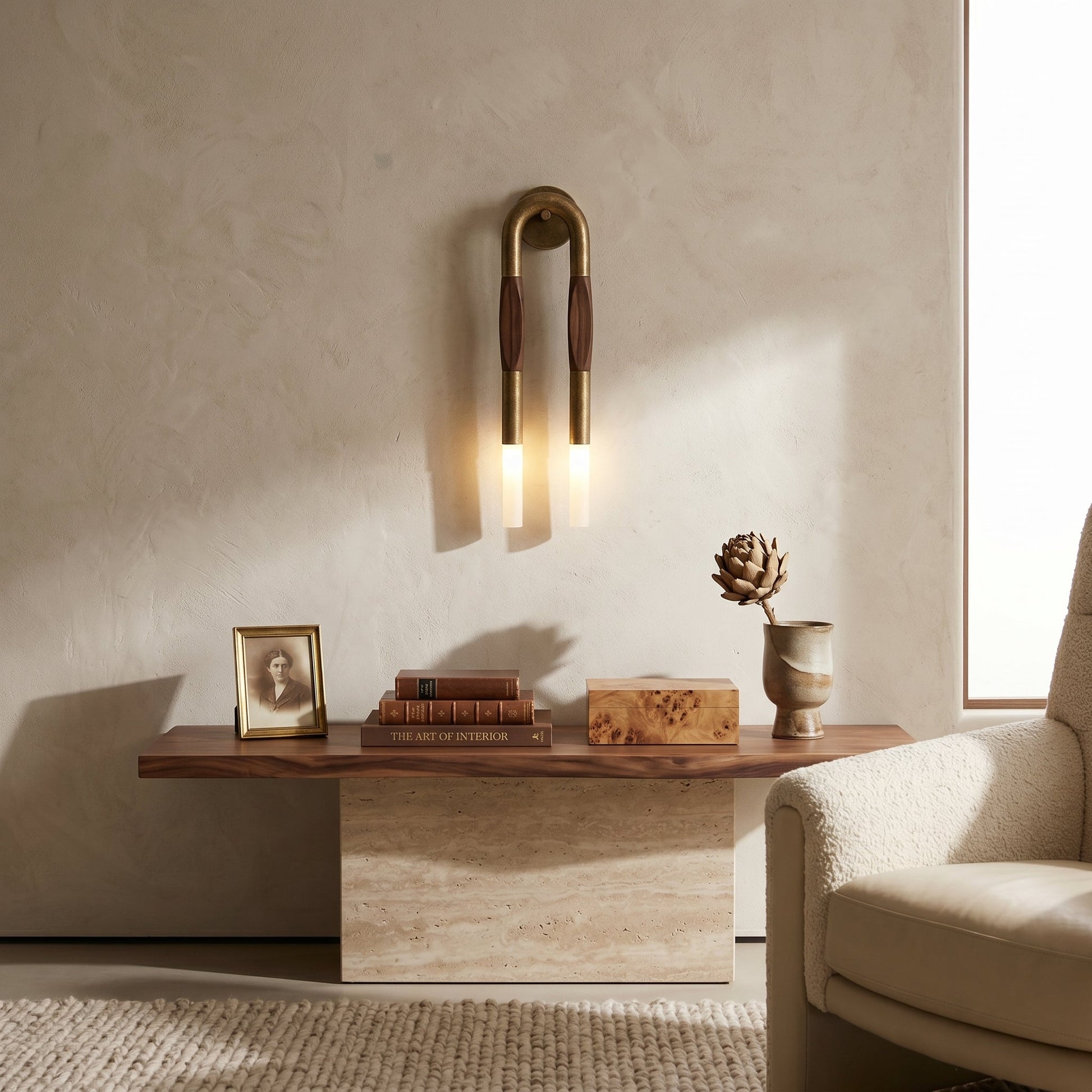 Artistic Wall Sconce | Unique Horsehair Design with Soft Illumination | Textured Wall Lighting for Elegant Spaces 3