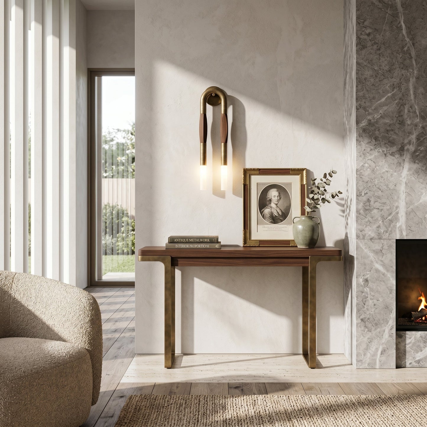 Artistic Wall Sconce | Unique Horsehair Design with Soft Illumination | Textured Wall Lighting for Elegant Spaces 4