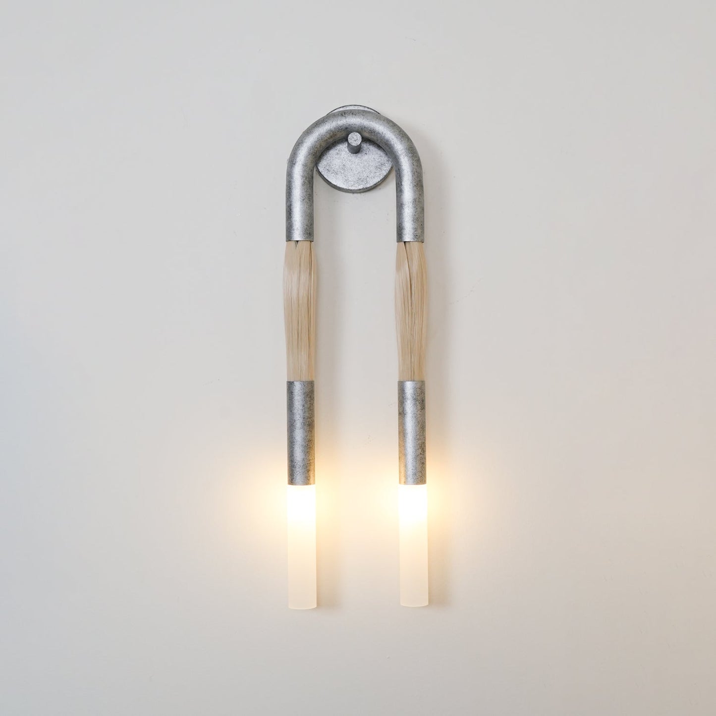 Artistic Wall Sconce | Unique Horsehair Design with Soft Illumination | Textured Wall Lighting for Elegant Spaces 6