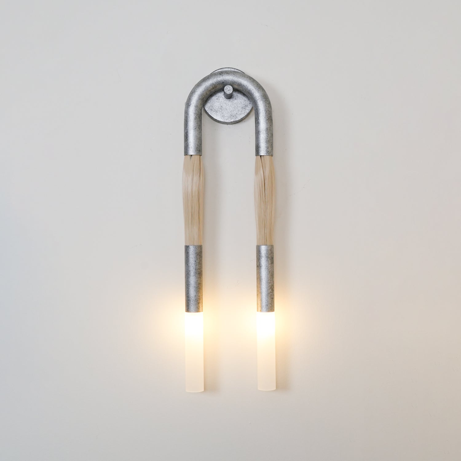 Artistic Wall Sconce | Unique Horsehair Design with Soft Illumination | Textured Wall Lighting for Elegant Spaces 6