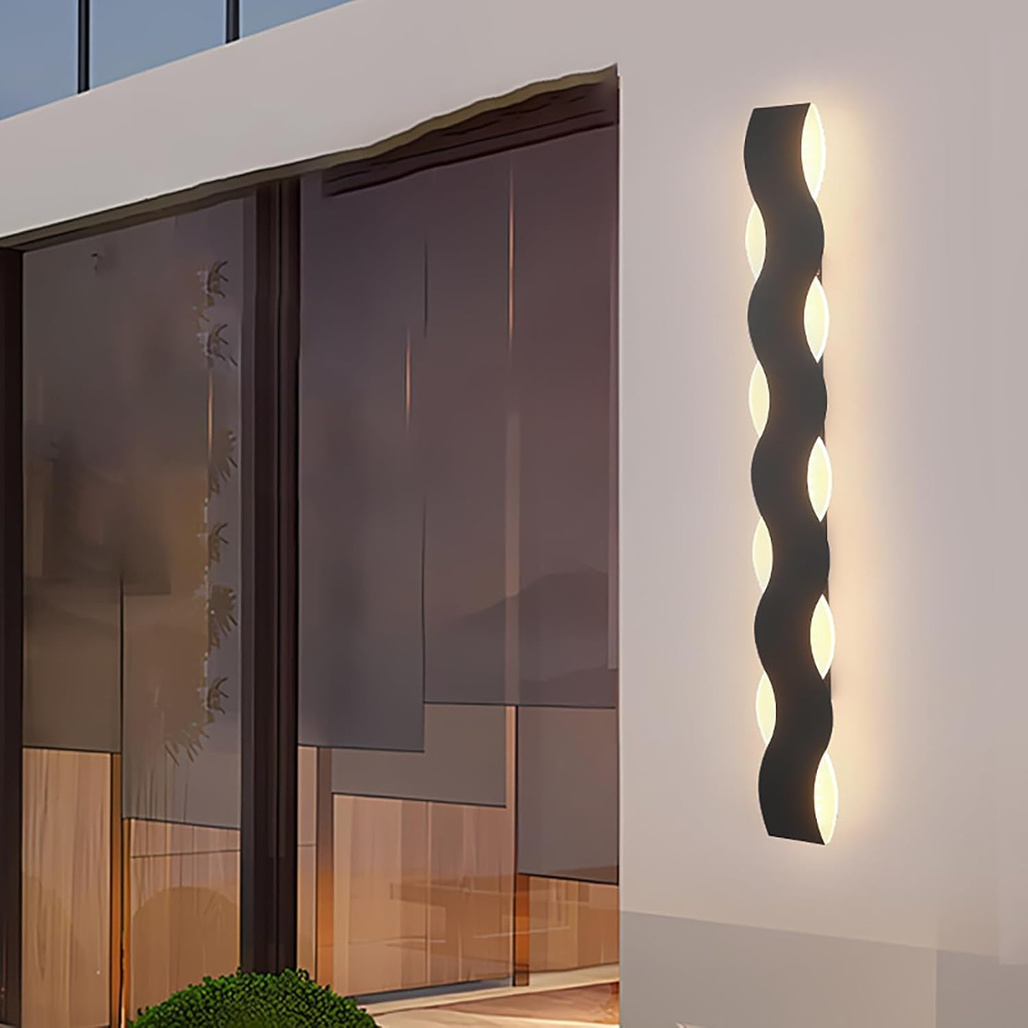 Wave Shaped Outdoor Wall Lamp | 5 Sizes