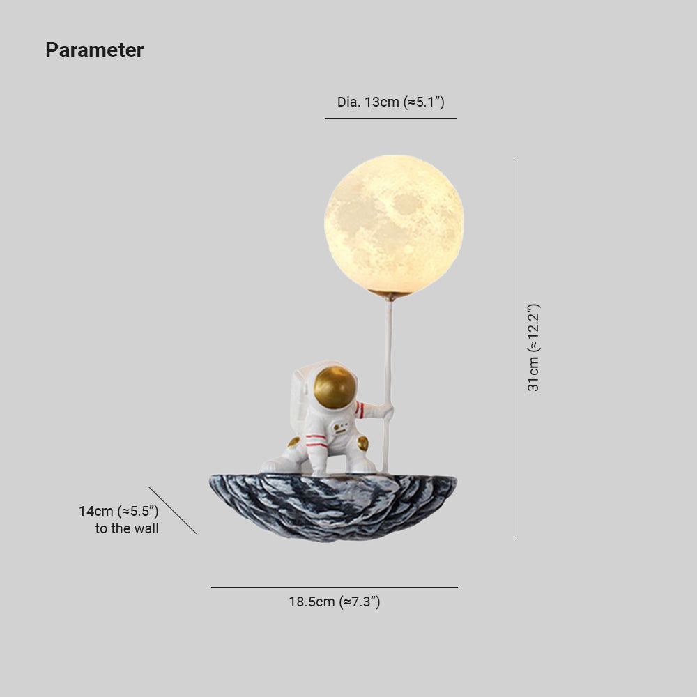 Astronaut Glass Wall Lamp | 3 Colours