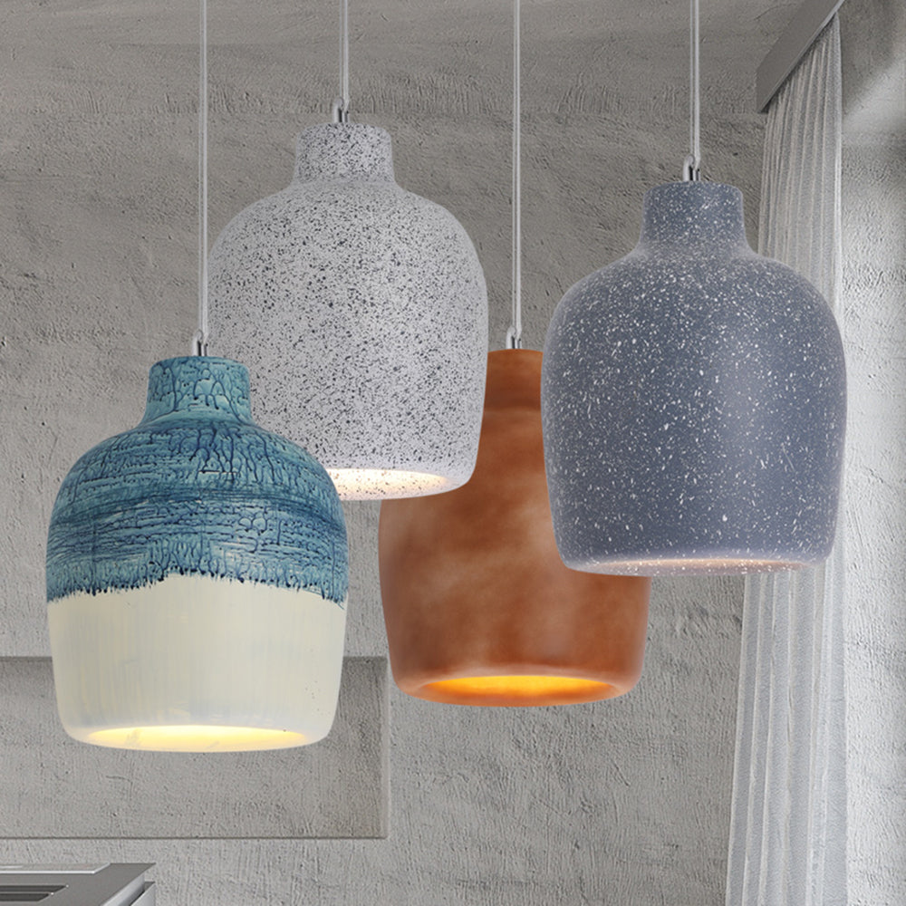 Avi Wabi Sabi | Jar Shaped Pendant Light with Adjustable Cord | Stylish Kitchen Pendant Lighting for Modern Spaces 2