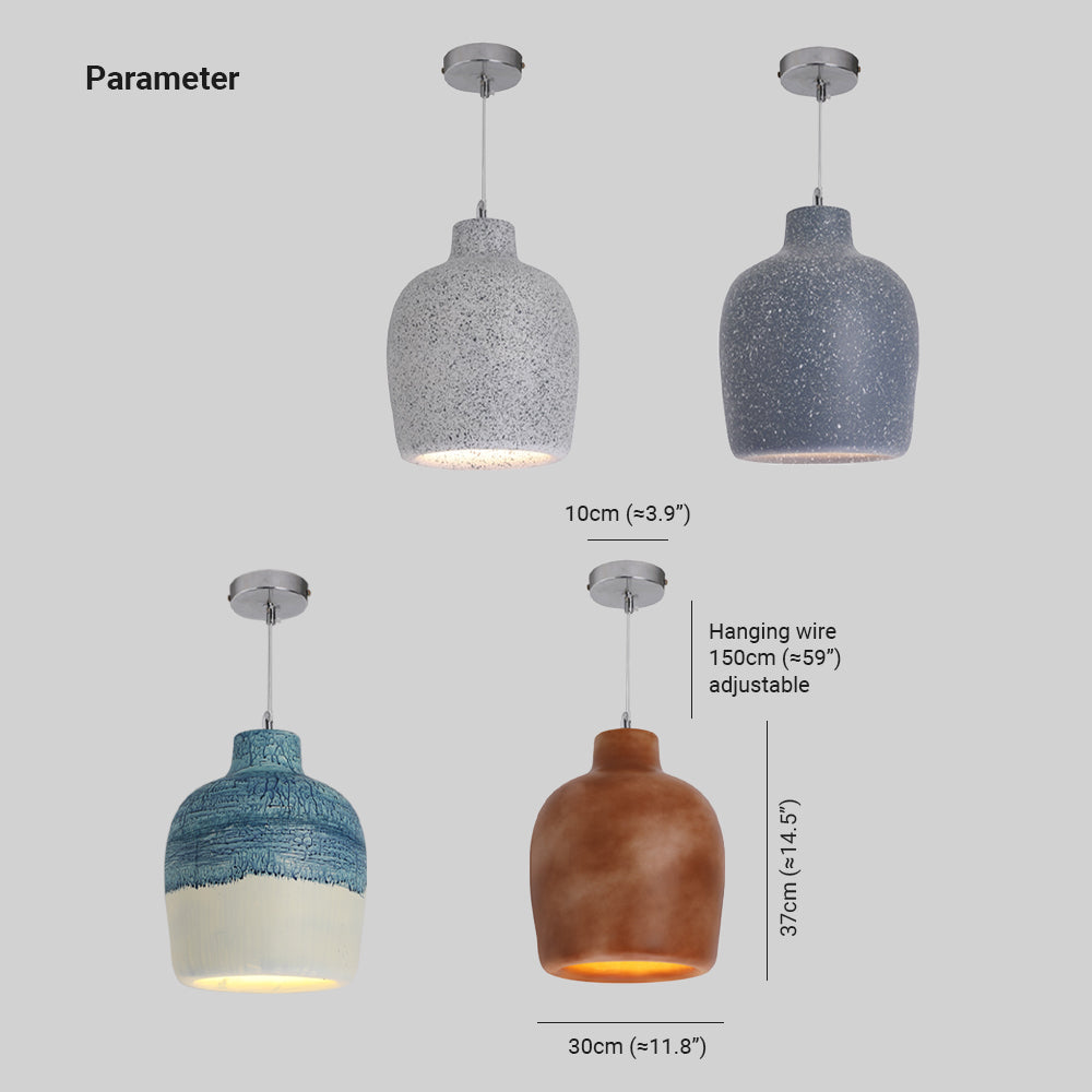 Avi Wabi Sabi | Jar Shaped Pendant Light with Adjustable Cord | Stylish Kitchen Pendant Lighting for Modern Spaces 5