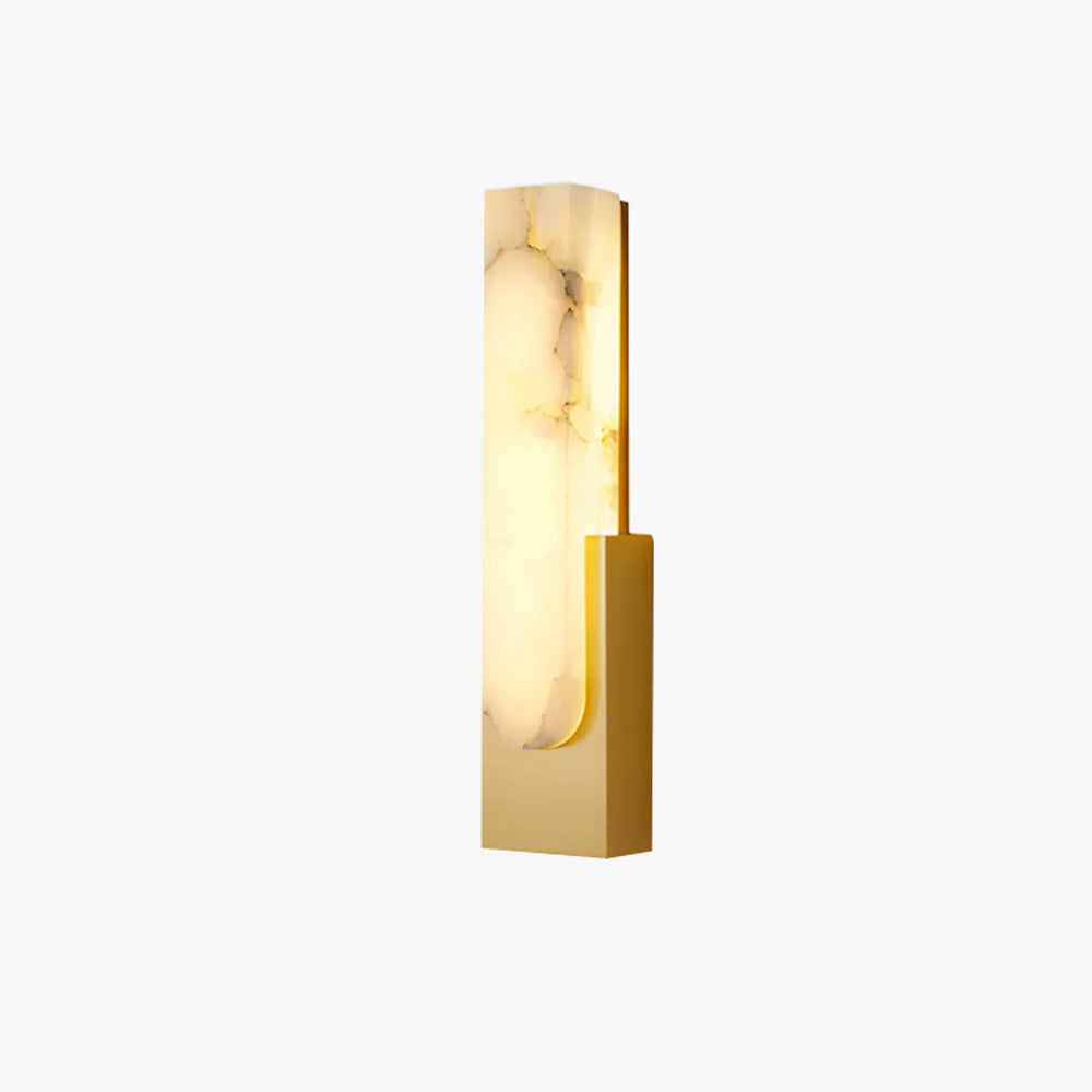 Jade Agatha Alabaster Wall Light, Metal & Alabaster, D10xH50cm | 5 Colours