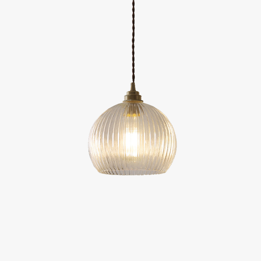 Hailie Minimalism LED Pendant Light Wood Glass