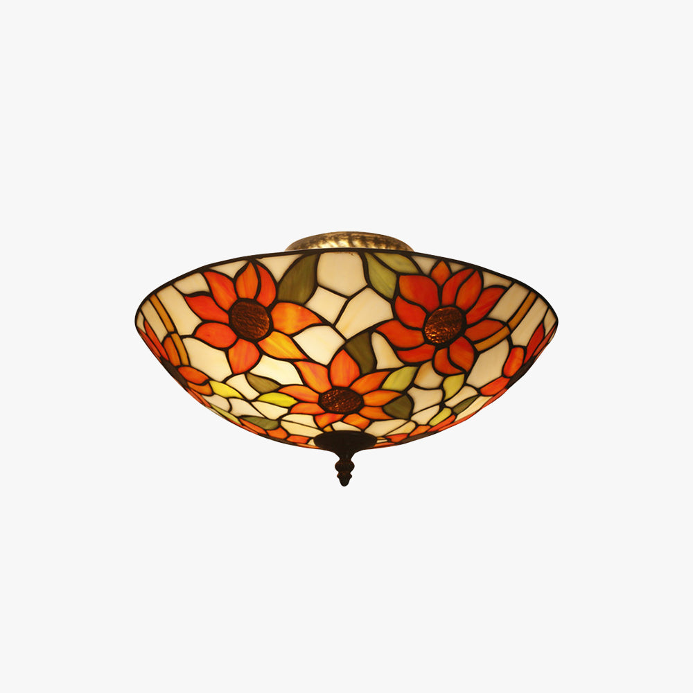 Eryn Luxury Flush Mount Ceiling Light Colorful Sunflower
