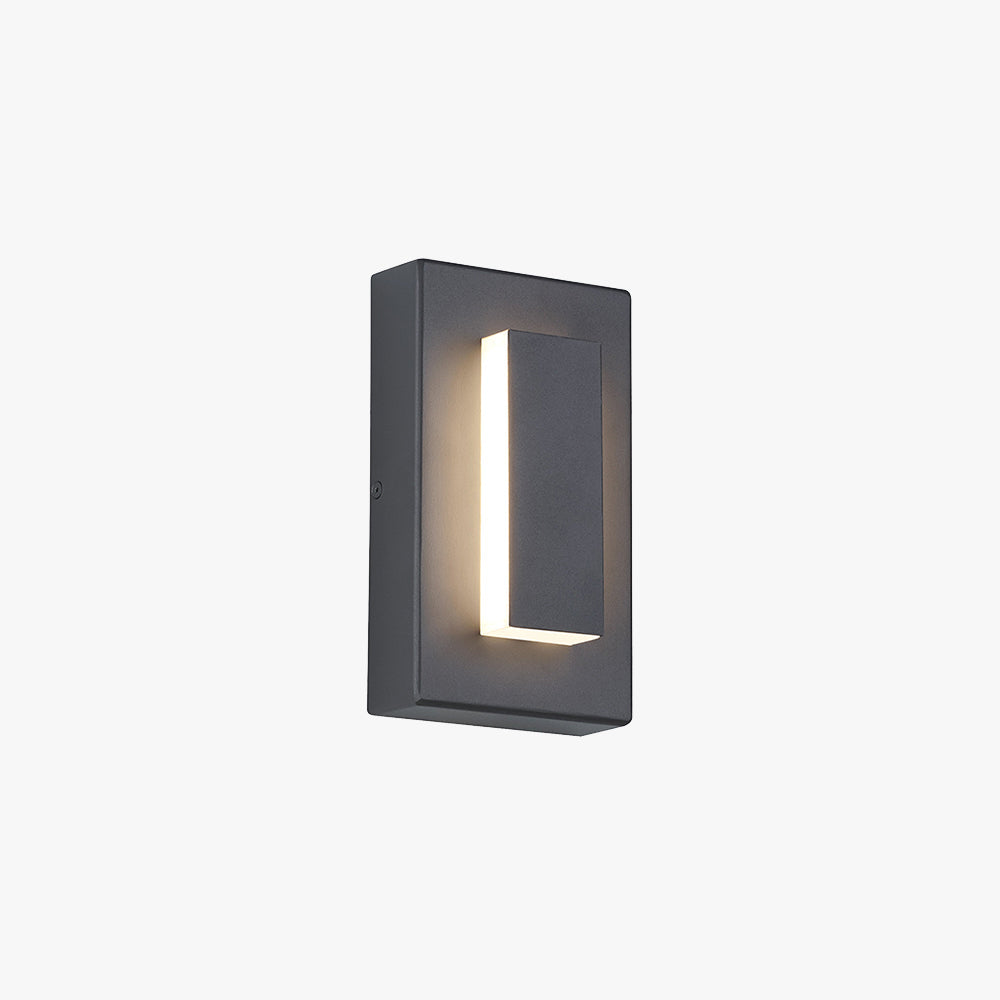 Edge Modern Square Metal Outdoor Wall Lamp