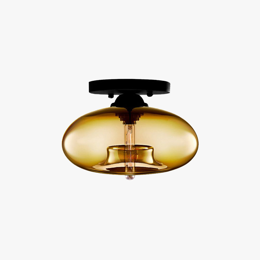 Arisha Industrial Art Deco Globe Ceiling Light