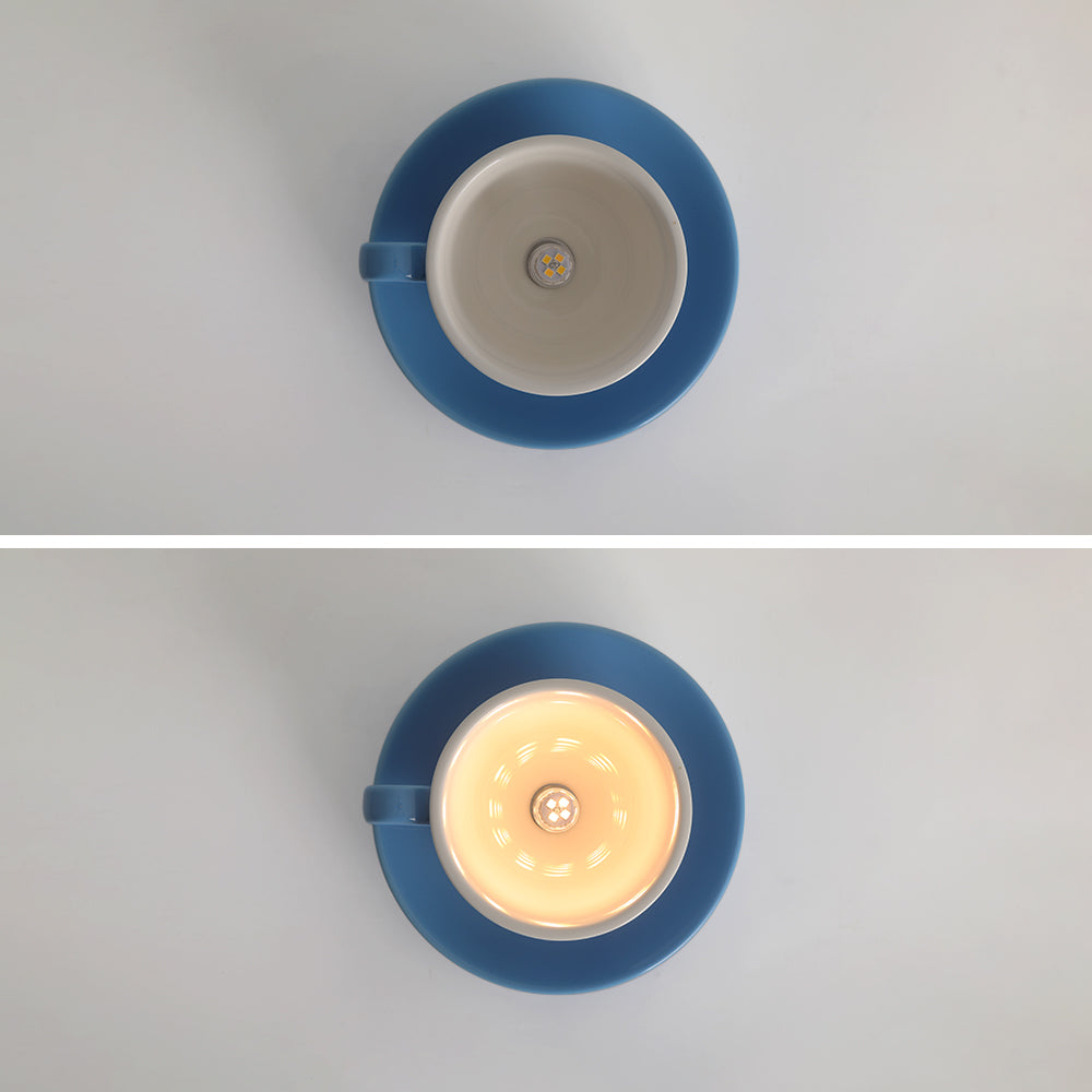 Valentina Modern Coffee Cups Ceramic Flush Ceiling Lighting
