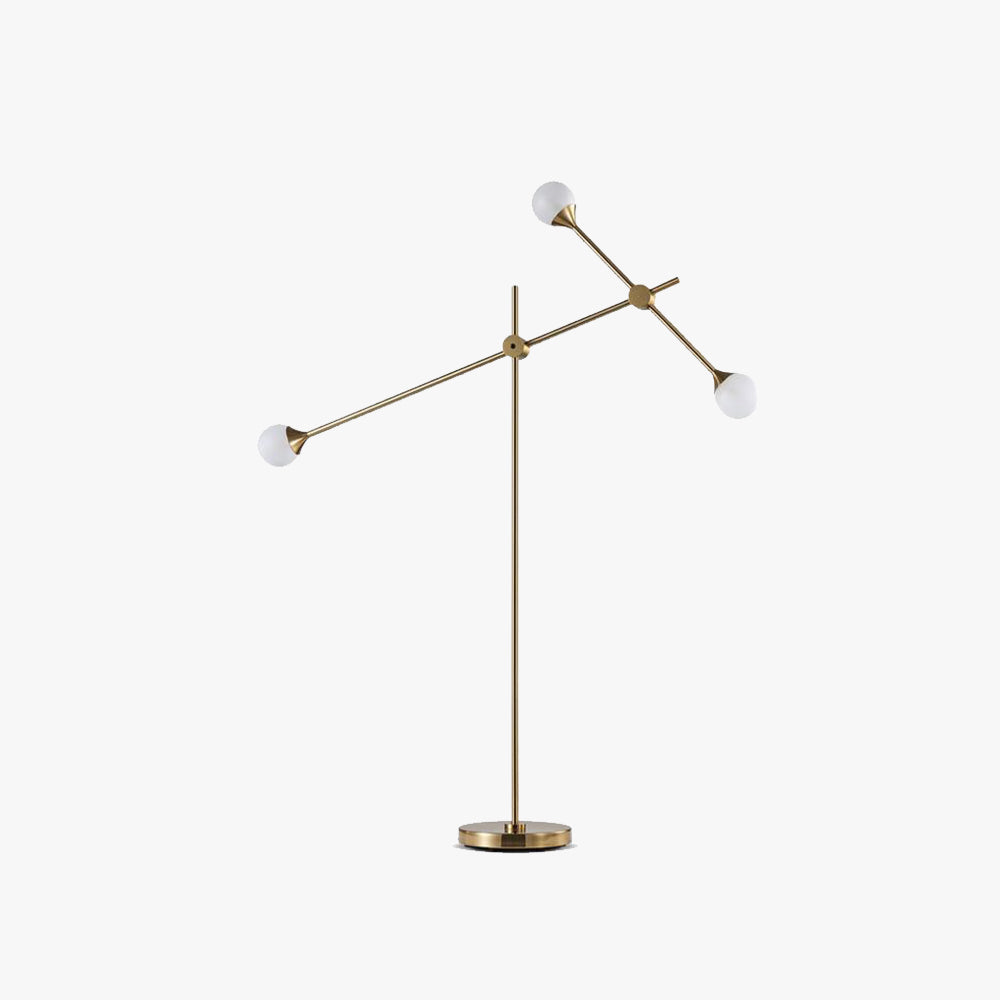 Valentina Gold Orb Swing Arm Floor Lamp
