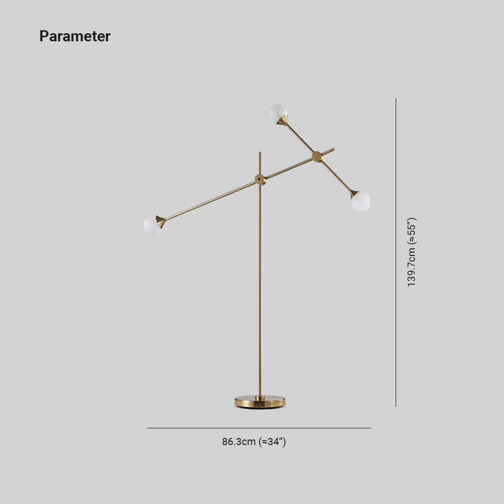 Valentina Orb Swing Arm Floor Lamp