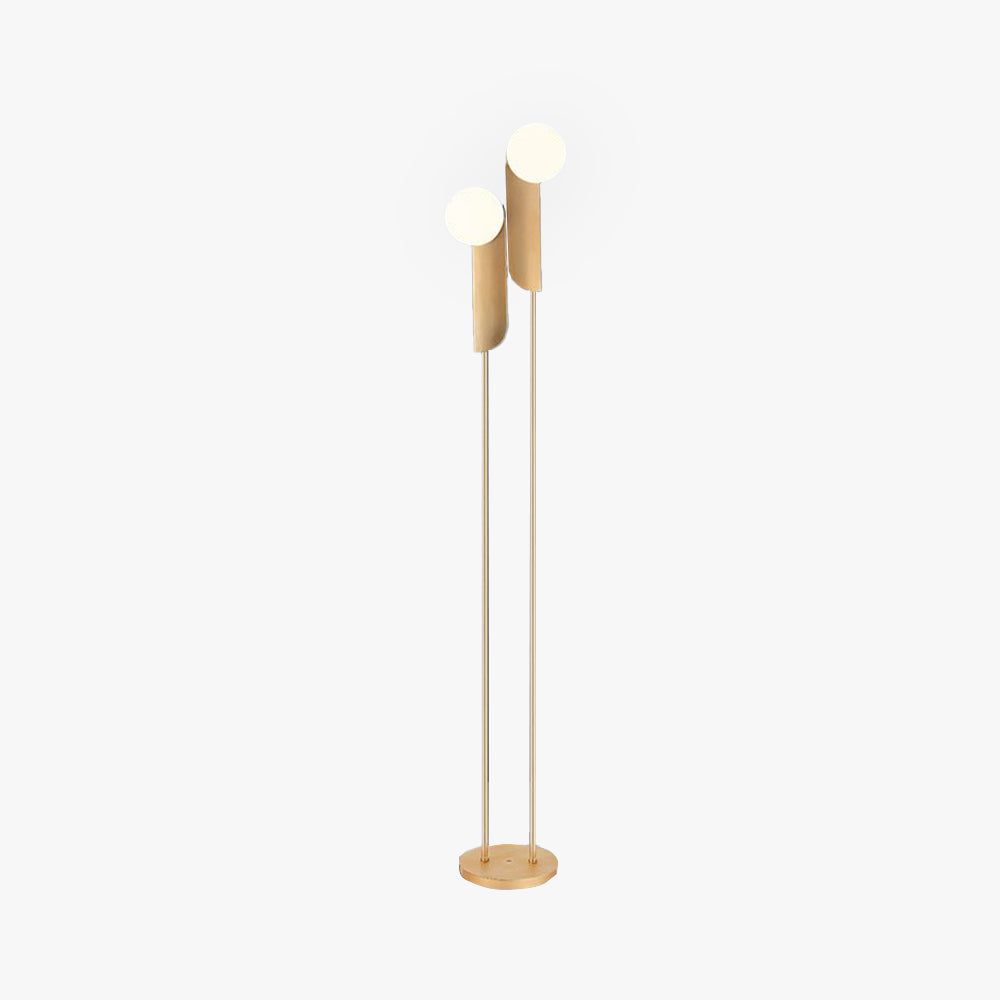 Salgado Gold Metal Floor Lamp 2 head
