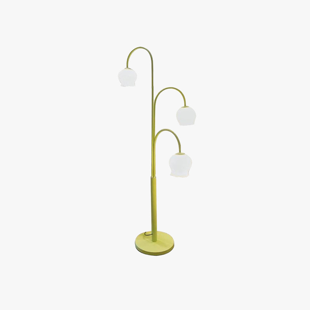 Lily Art Deco Dome Metal Glass Floor Lamp