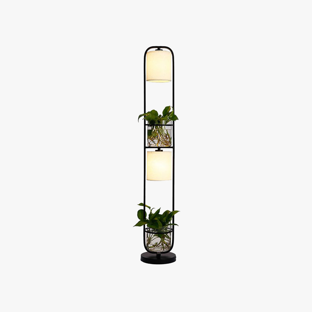 Eryn Cylinder 2-Light Floor Lamp with Planters