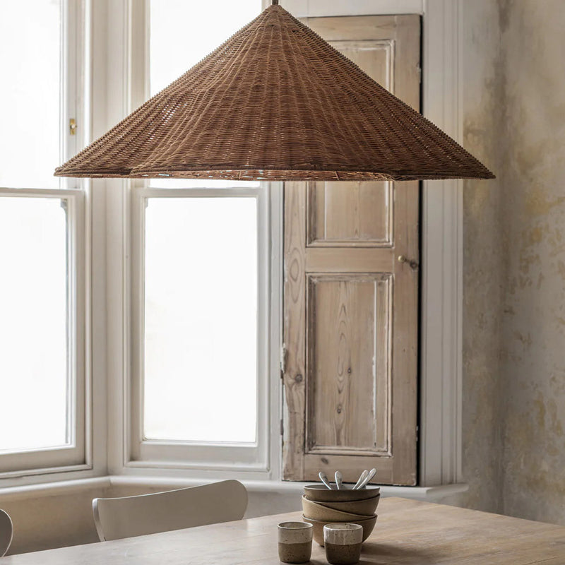 Muto rattan pendant detail