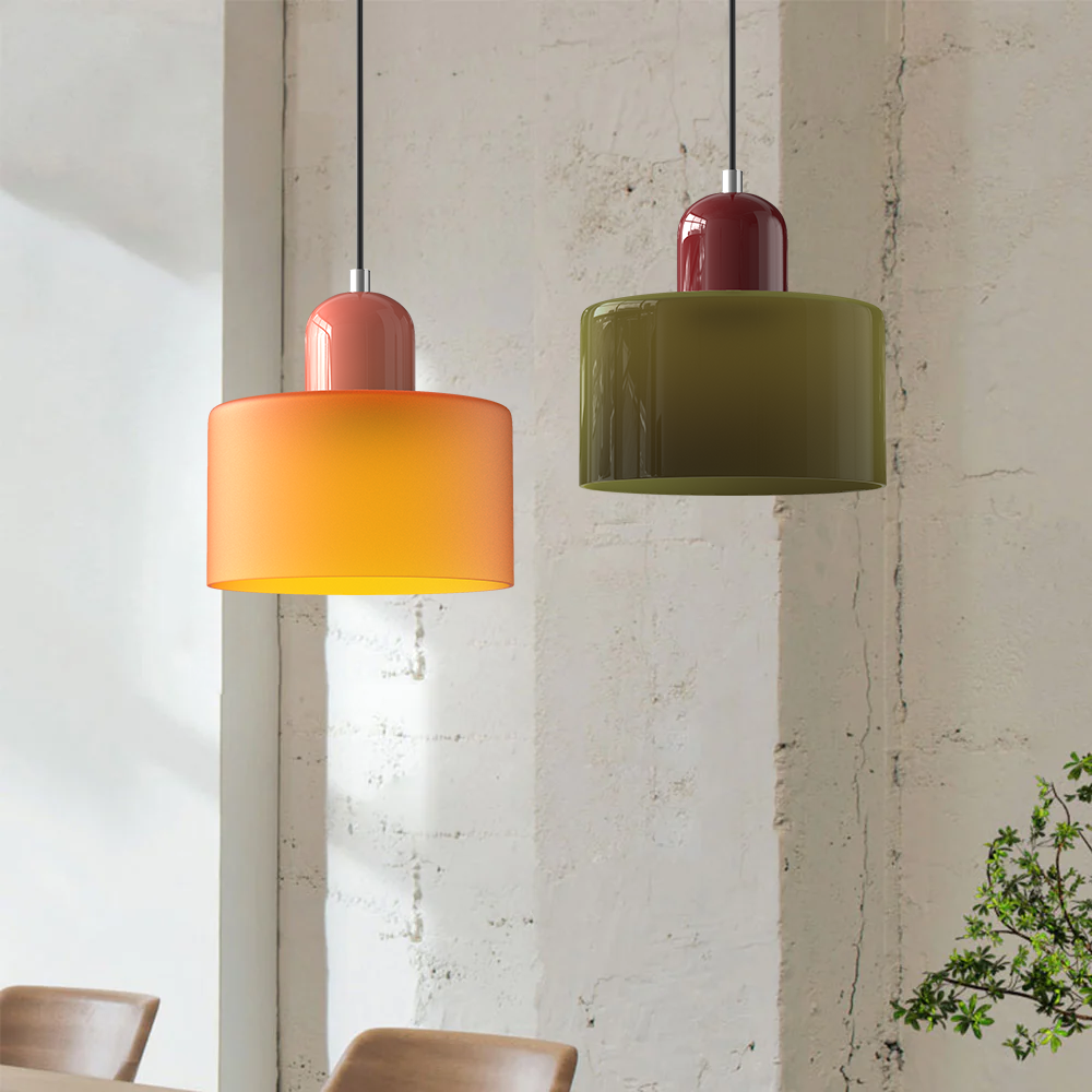 Bauhaus Collection | Glass Pendant Light with Adjustable Length | Modern Kitchen Pendant Lighting for Stylish Home Decor 1