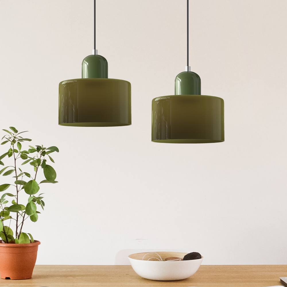 Bauhaus Collection | Glass Pendant Light with Adjustable Length | Modern Kitchen Pendant Lighting for Stylish Home Decor 2