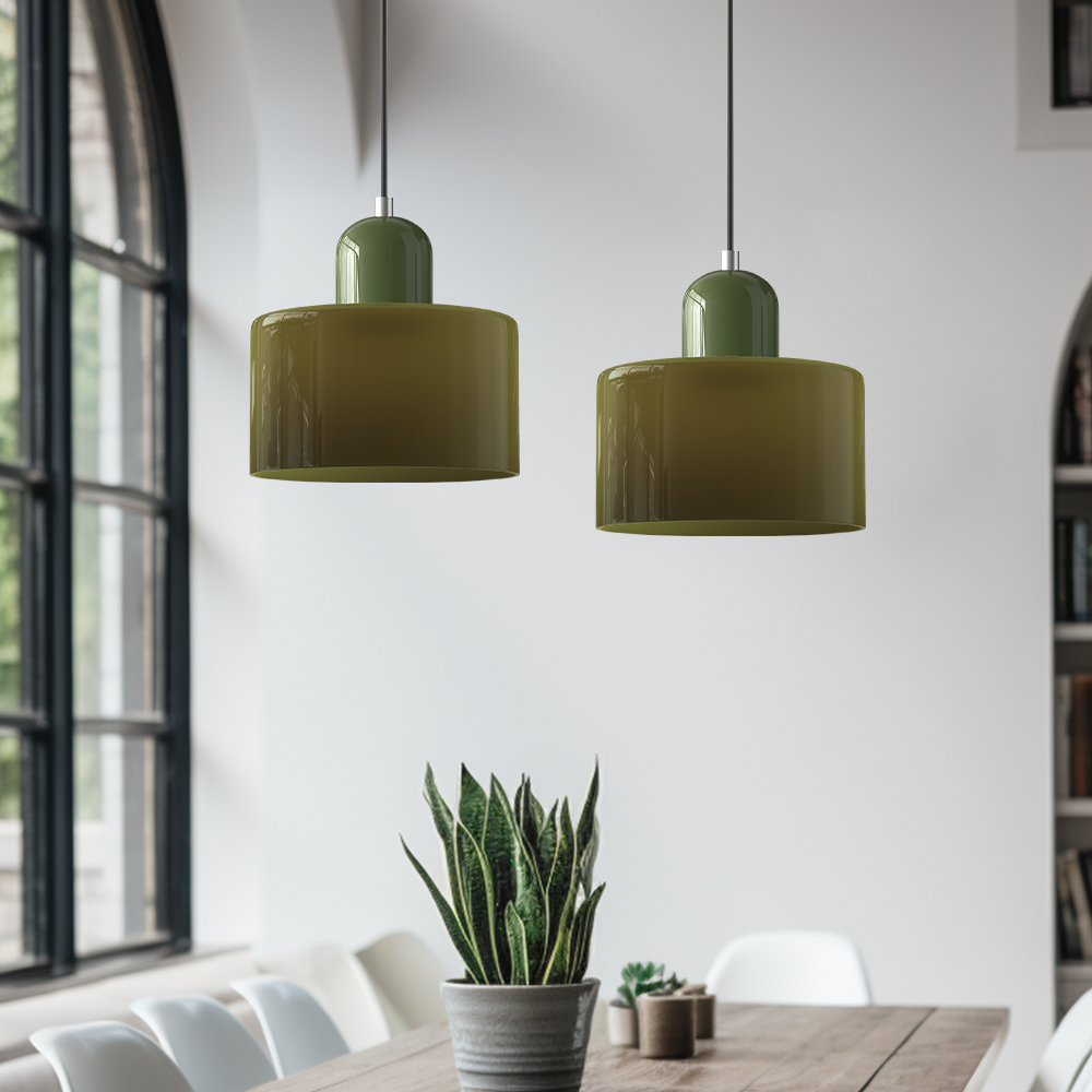 Bauhaus Collection | Glass Pendant Light with Adjustable Length | Modern Kitchen Pendant Lighting for Stylish Home Decor 3