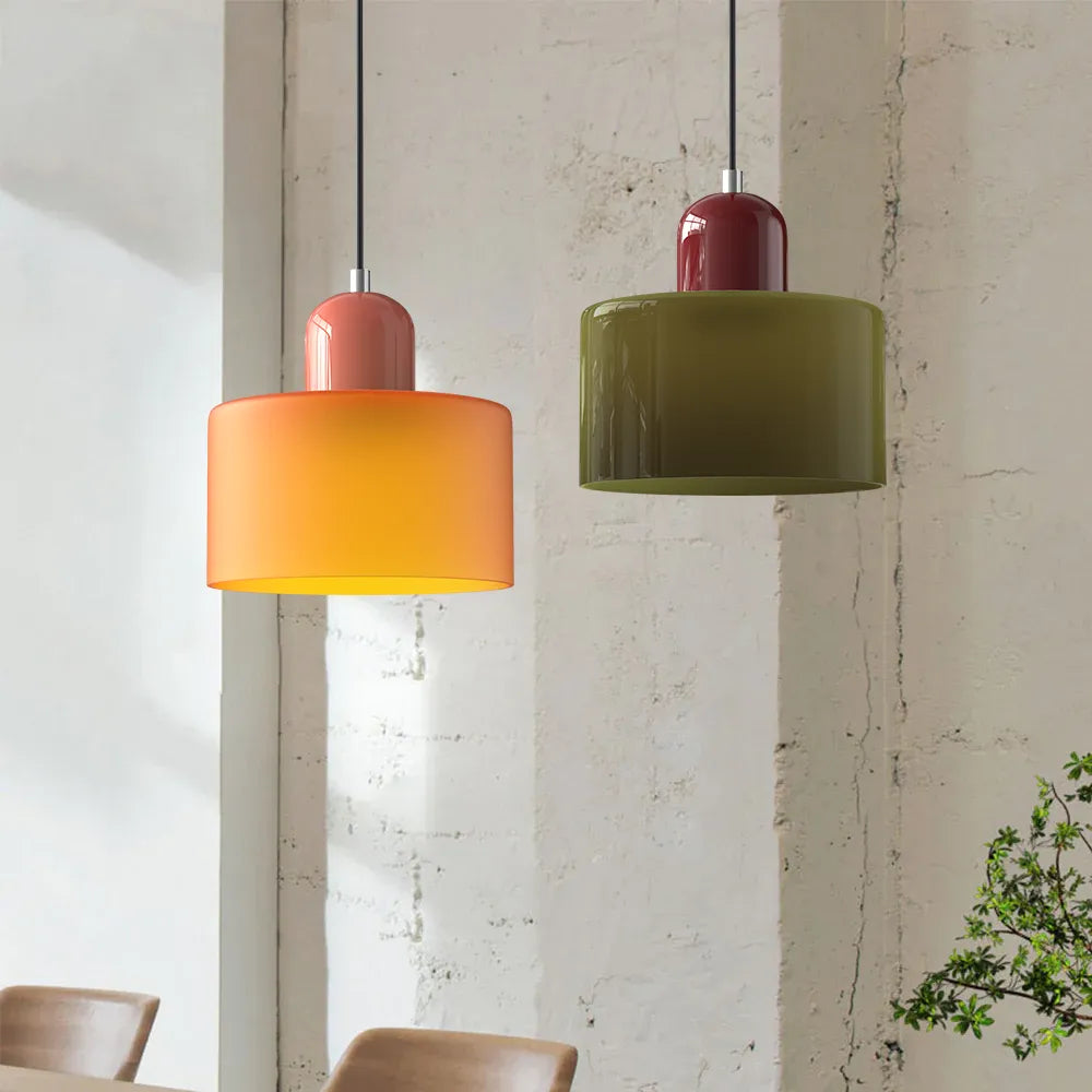 Bauhaus Collection | Round Glass Pendant Light with Soft Diffused Glow | Minimalist Design for Elegant Kitchen Lighting 1