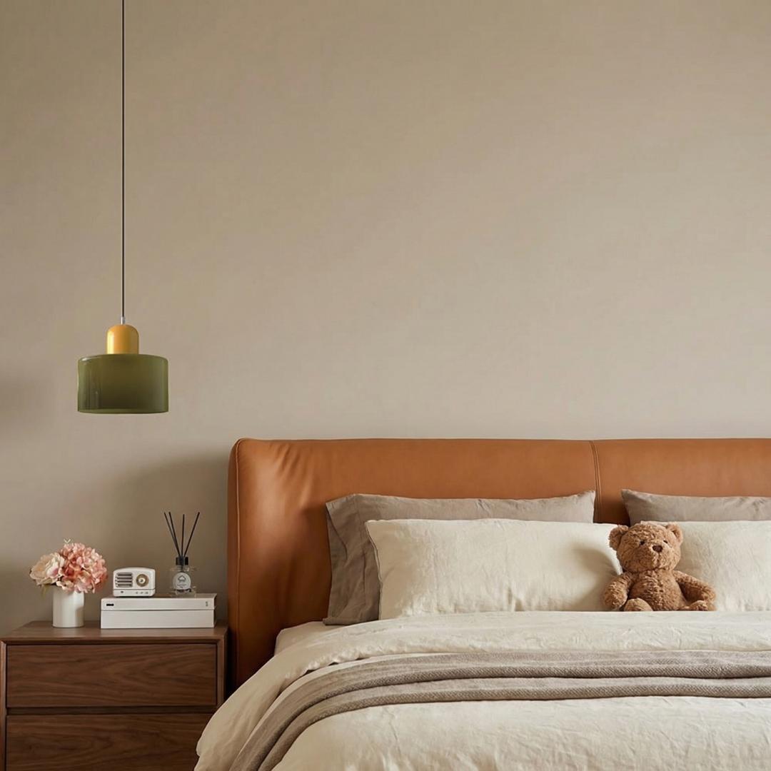 Bauhaus Collection | Round Glass Pendant Light with Soft Diffused Glow | Minimalist Design for Elegant Kitchen Lighting 6