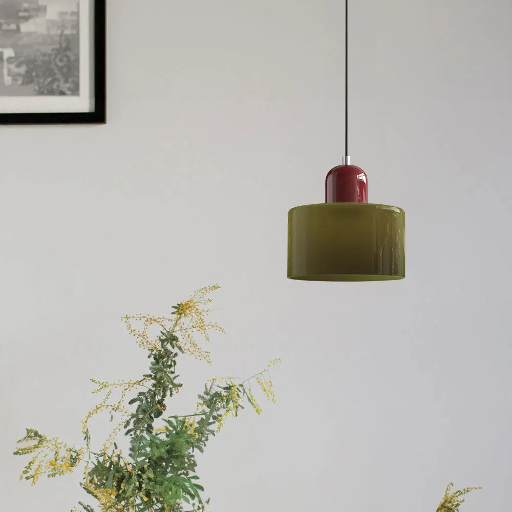 Bauhaus Collection | Round Glass Pendant Light with Soft Diffused Glow | Minimalist Design for Elegant Kitchen Lighting 8