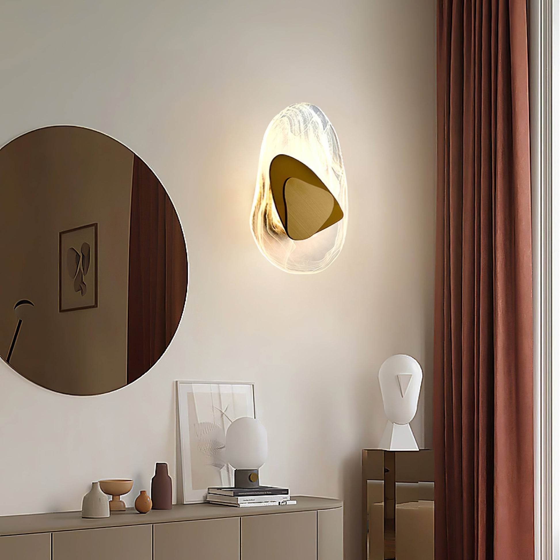 Beatrice | Black Glass Wall Lamp with Sculpted Design | Modern Elegance for Bedrooms and Living Rooms 2