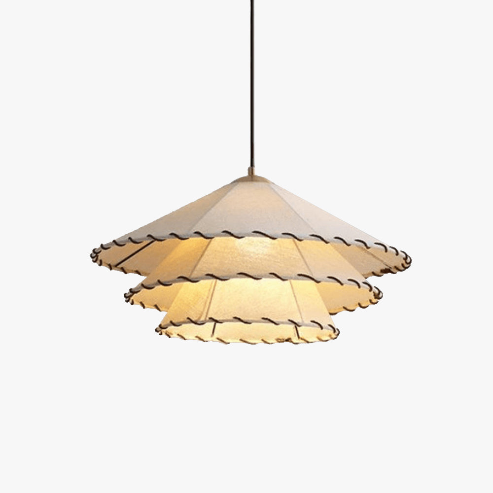 Boho Pendant Light | Decorative Ceiling Fixture with Pleated Shade | Stylish Kitchen Pendant Lighting for Warm Ambiance 1