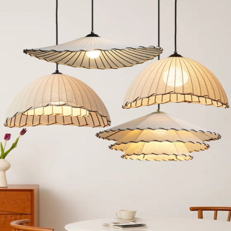 Boho Pendant Light | Decorative Ceiling Fixture with Pleated Shade | Stylish Kitchen Pendant Lighting for Warm Ambiance 2