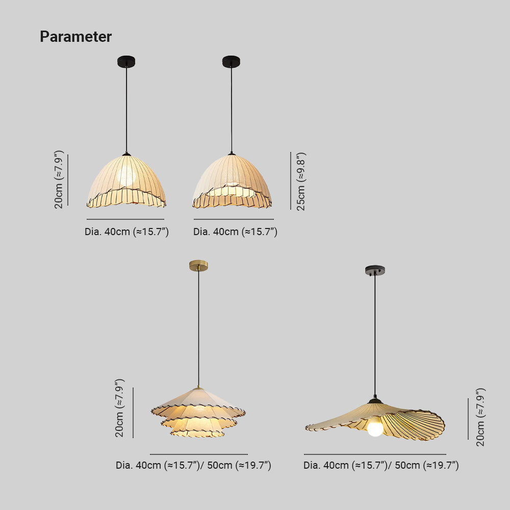 Boho Pendant Light | Decorative Ceiling Fixture with Pleated Shade | Stylish Kitchen Pendant Lighting for Warm Ambiance 4